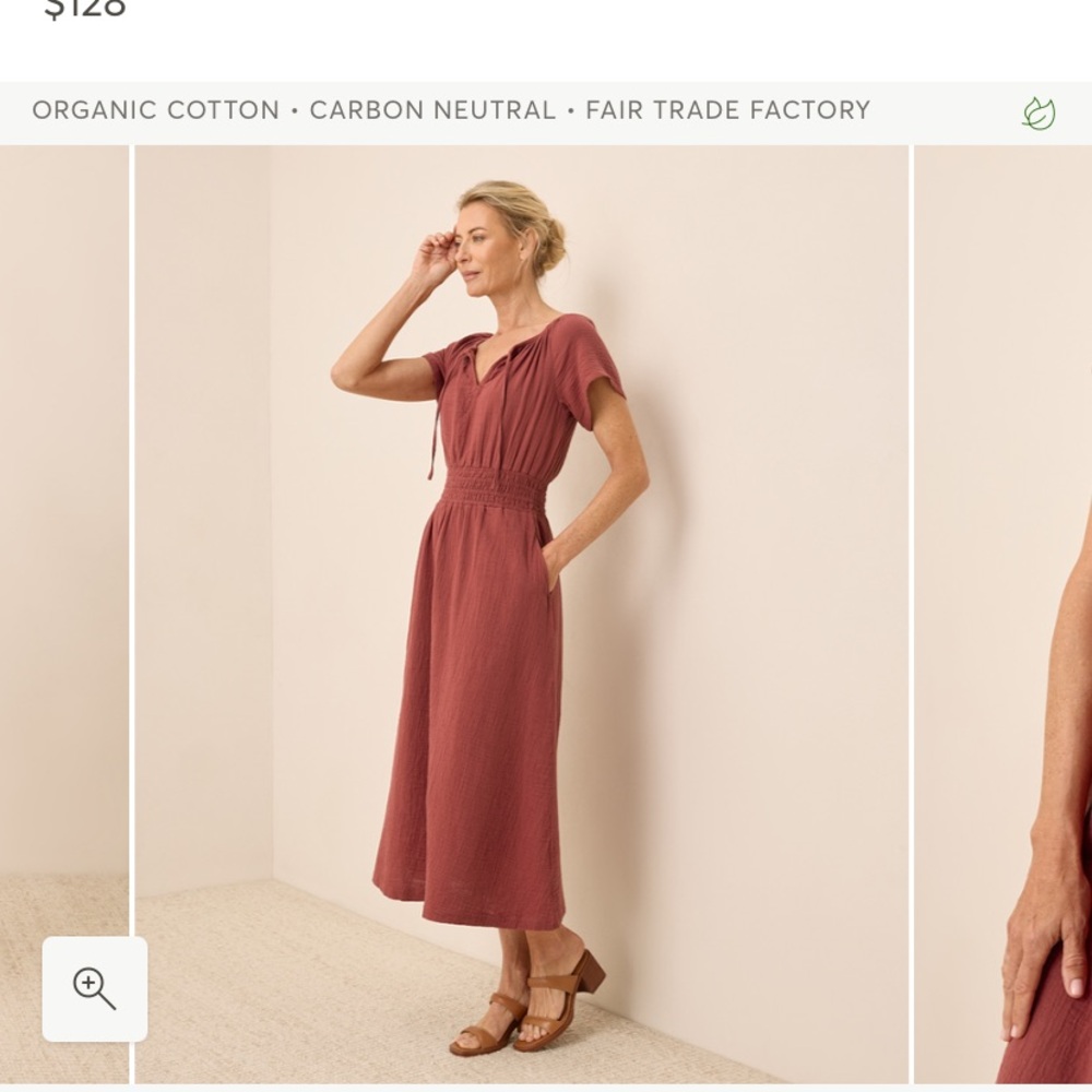 Coastal Double Gauze Boho Midi Dress
